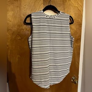 Lululemon - Brunswick Muscle Tank Top - Size 8 - White & Black Stripes
